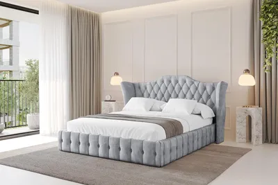 Produktbild von ALTDECOR Polsterbett mit Bettkasten - MODY - 180x200 Hellgrau - Bett mit Matratze H3/H4, Kopfteil, Boxbett, Lattenrost, Doppelbett mit Stauraum D66