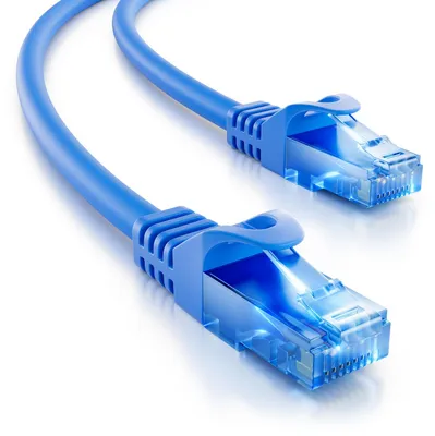 Produktbild von deleyCON 7,5m CAT.6 Ethernet Gigabit LAN Netzwerkkabel RJ45 CAT6 - Blau