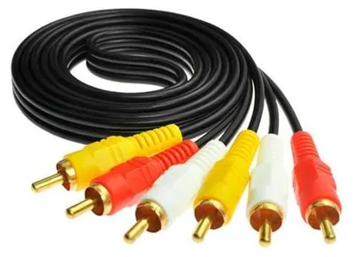 Produktbild von Cinch Kabel, 3 Cinch Kabel, Audio Video Composite Kabel, AV Kabel vergoldet, für TV, Videorecorder, DVD, Satellit, Heimkino Receiver - 1,5 m