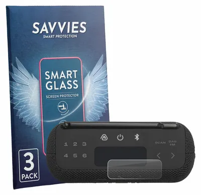 Produktbild von 3x Savvies Schutzglas Folie für JBL Tuner 3 9H Panzer Schutzfolie Glas Displayschutz klar transparent