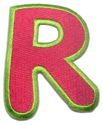 Produktbild von Buchstabe R - 6.2x4.8cm: Alphabet Buchstaben Einzeln Auswählbar - Aufnäher, Bügelbild, Aufbügler, Applikationen, Patches, Flicken, Zum Aufbügeln