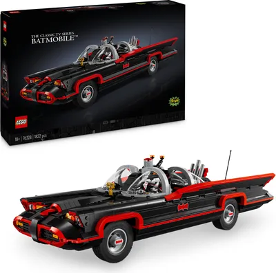 Produktbild von LEGO DC Batman: Batmobil aus der 60er-Jahre-Fernsehserie, Auto zum Sammeln, Bauset mit Action- und Minifiguren, Superhelden Sammelfiguren, Fahrzeuge, Geschenke für Erwachsene 76328