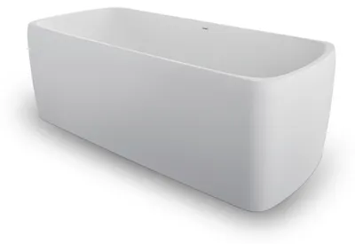 Produktbild von Freistehwanne QATEGO 180x80 mit 2 Rückenschrägen weiß matt weiß matt