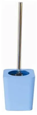 Image de Brosse de toilettes, en plastique, bleue, 25 x 25 x 5 cm
