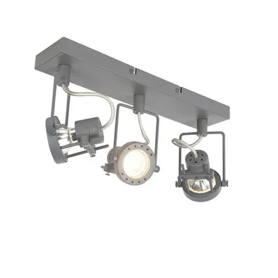 Produktbild von QAZQA - Industrie I Vintage I IndustrieSpot I Spotlight I Deckenspot I Deckenstrahler I Strahler I Lampe I Leuchte anthrazit 3-flammig Spotbalken-Licht schwenkbar und neigbar - Suplux I Wohnzimmer I S