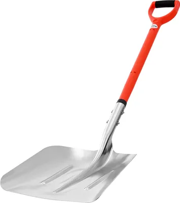 Produktbild von VEVOR Schneeschaufel, 350x400 mm Schneeräumer aus Aluminiumlegierung mit D-förmigen Griffen, Schneeräumer, Schneeschippe, Schneeschüppe, tragbares Schneeräumwerkzeug für Garten, Auto, Camping