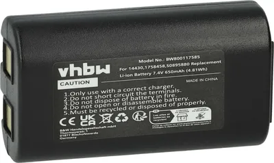 Produktbild von vhbw Akku kompatibel mit Rhino 5200 Drucker Kopierer Scanner Etiketten-Drucker (650 mAh, 7,4 V, Li-Ion)