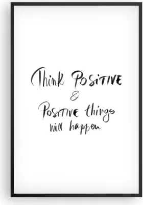 Produktbild von Gerahmtes Poster - Schwarzer Rahmen - Motto Gedanke positiv - 61x91,5 cm - Wand Bild - Wanddeko - Wandbilder - Kunstposter - Wandposter - Bilderrahmen - Bilder - Kunstdruck - Wandbild P2BPA61x91-4162