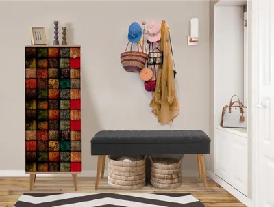 Obrázek produktu pro Skye Decor, Filinta - 723 - 1053, předsíňový nábytek, Sonomo, 100 % MELAMÍNEM POVLÁKNĚNÉ PANELY, 50 x 38 x 135 cm