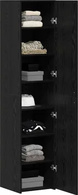 Immagine prodotto di vidaXL Credenza alta nero effetto rovere 40 x 42,5 x 185 cm