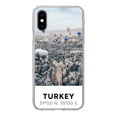 Produktbild von MuchoWow® Handyhülle Schutzhülle Hülle für iPhone X Türkei - Felsen - Luftballons Silikon Softcase Handy Hülle - Handyhülle