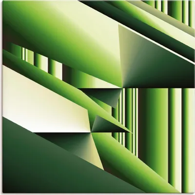 Produktbild von ARTland Leinwandbild Grüner Bambus Modern Art Größe: 40x40 cm