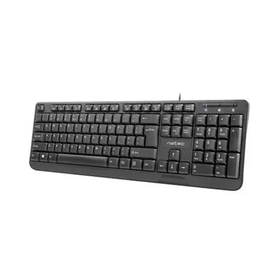 Produktbild von Natec Elegante Schwarz USB-Tastatur, 104-Tasten Layout, Ergonomisches Design
