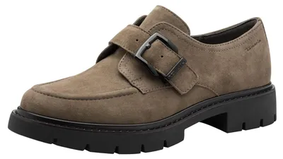Productafbeelding van Tamaris Comfort dames slipper, rond model met gesp, bruin (taupe), maat 41 EU