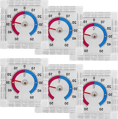 Produktbild von Wetterbeständiger Fenstertemperaturanzeiger 76x76cm transparent selbstklebend