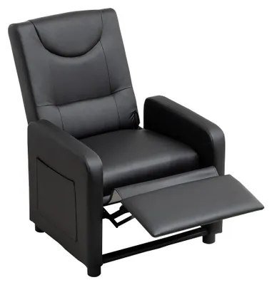 Image de Fauteuil lounge, inclinaison réglable, design moderne, noir