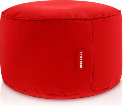 Produktbild von Green Bean® Sitzsack-Hocker "Stay" 45x25cm mit EPS-Perlen Füllung - Fußhocker Sitz-Pouf für Sitzsäcke - Fußablage Sitzkissen Sitzhocker Rot