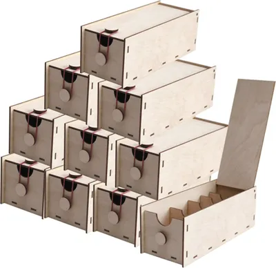 Produktbild von 10er Pack, Karteikasten mit 5 Fächern