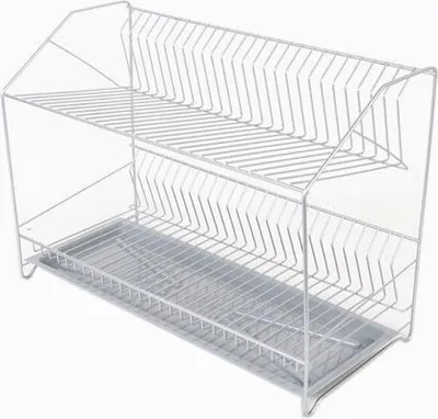 Zdjęcie produktu dla Ociekacz do naczyń Metalowy 2-poziomowy ociekacz do naczyń 50 x 23 cm