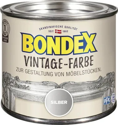Produktbild von Bondex Vintage-Holzfarbe silber 375 ml