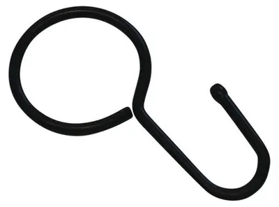 Productafbeelding van GARDINIA touwhaken voor kabelspansets - Set van 20 - Ring - Gordijnen - Metaal - Mat-zwart