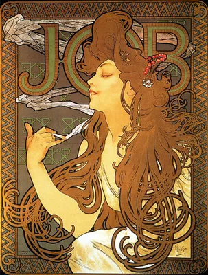 Produktbild von Legendarte - Kunstdruck auf Leinwand - Job Alphonse Mucha - Wanddeko, Canvas cm. 60x80
