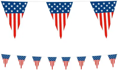 Produktbild von XL Wimpel Girlande aus Folie USA 10 Meter