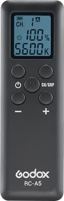 Zdjęcie produktu dla Pilot Godox RC-A5, 16 kanałów, 6 grup, zamiennik dla Godox SL-60W, SL-100W, SLB60W, LED308W / Y / C, LED308IIW / Y / C, LED500W / Y / C, LED500LW / Y / C, LED500LRW / Y / C, LEDP260C, LC500, FL150S, FL150R, FL100, FL60