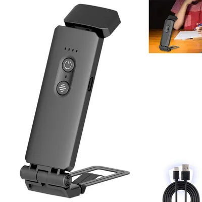 Produktbild von Leselampe für Bücher im Bett, Tragbare LED-Tischlampe mit Clip, USB-Anschluss, 5 Helligkeitsstufen und 30/60-Minuten-Timer