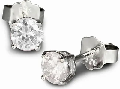 Produktbild von SilberDream Ohrstecker für Damen 925 Silber weiß Zirkonia Ohrringe 3mm SDO713W