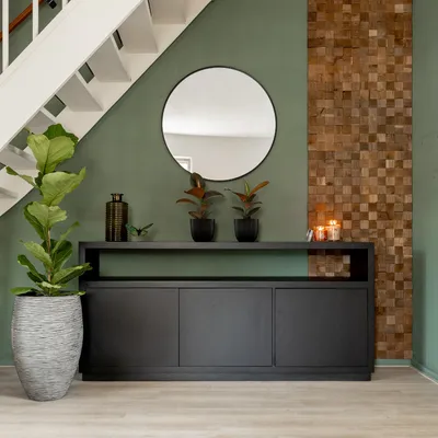 Produktbild von Anrichte Schwarz - Mangoholz - 180x85x40cm - Anrichte Luxurious - Giga Meubel