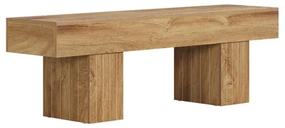 Zdjęcie produktu dla Ławka do siedzenia, ławka do jadalni, 140 cm, drewno, styl rustykalny, kolor brązowy