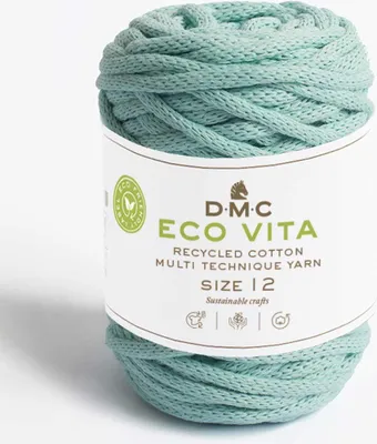Immagine prodotto di DMC Eco Vita-12 – filo di cotone riciclato (4 mm) composto da 80% cotone e 20% poliestere (colore 81)