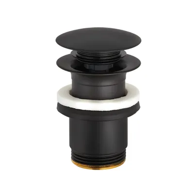 Produktbild von KLUDI PUSH-OPEN Ablaufgarnitur G 1 1/4für Waschtisch ohne Überlauf mattschwarz, 1042639-00