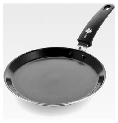 Produktbild von Essentials Keramische Antihaft-Pfannkuchenpfanne 24 cm, PFAS-frei, Induktionsgeeignet, Ofen- und Bratensicherheit bis 160°C, Spülmaschinengeeignet, Schwarz