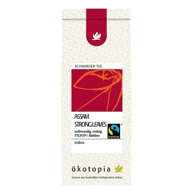 Obrázek produktu pro Ökotopia, černý čaj Assam, silné lístky, balení 5 kusů (5 x 75 g)