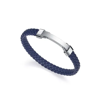Image de Bracelet homme en cuir avec détails en acier Air 15109P01013