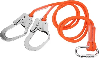 Productafbeelding van Valbeveiligingskabel, lichtgewicht, 1,6 m - Slijtvast nylon/staal - Breeksterkte 1800 kg - Multifunctioneel - Veiligheidsgordel - Duurzame constructie - Veiligheidskabel