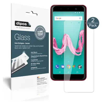 Produktbild von 2x Schutzfolie für Wiko Lenny 5 - Anti-Shock 9H Folie dipos Glass Displayfolie