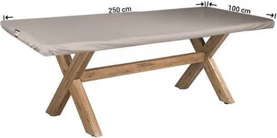 Produktbild von Raffles Covers Schutzhülle für eine rechteckige Tischplatte 300 x 100 cm | Atmungsaktiv | Wasserdicht | UV-beständig | Elastischer Kordelzug