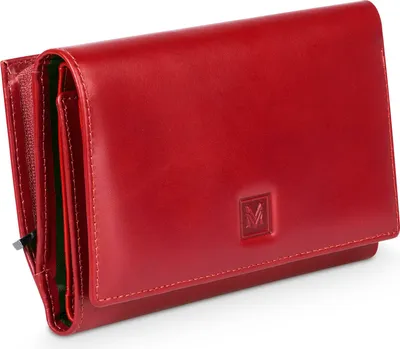 Immagine prodotto di Portafoglio in pelle da donna VerMari rosso con protezione RFID