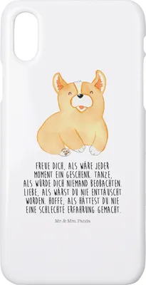 Produktbild von Mr. & Mrs. Panda Iphone 10 Handyhülle Corgie - Weiß - Geschenk, Handy, Cover, Hund, Hülle, Spruch, Sprüche, Lebensfroh, X, Corgi