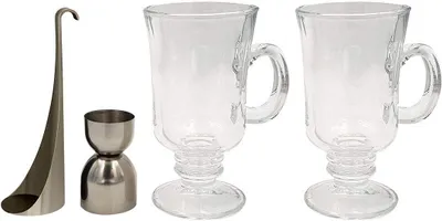 Productafbeelding van ICO Irish Coffee - Maak thuis een perfecte Irish Coffee - Inclusief speciaal laaggereedschap - Complete set - Ideaal voor alle luiercocktails