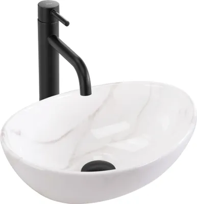 Produktbild von Rea Aufsatzwaschbecken Sofia Mini Cloudy Oval Grey