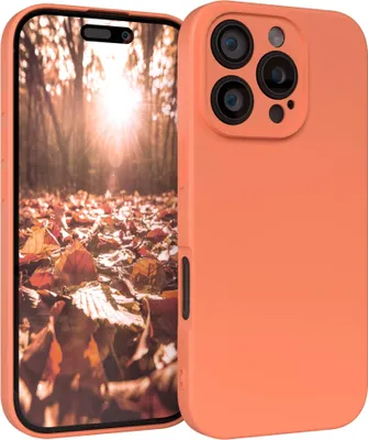 Produktbild von EAZY CASE - TPU Hülle für Apple iPhone 16 Pro, TPU Case stoßfeste Handyhülle, weiches Cover mit Kameraschutz, Silikonhülle in Orange