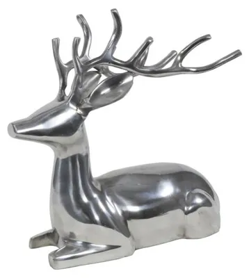 Productafbeelding van Beeld liggend Hert, aluminium 30,5x16,5x30,5 cm