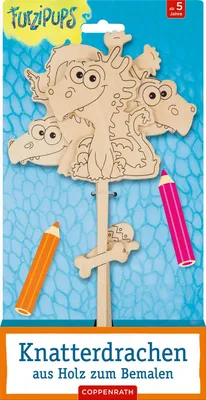 Produktbild von Knatterdrachen aus Holz zum Bemalen