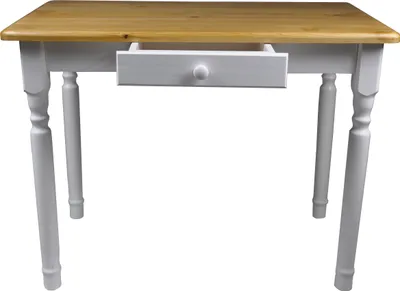 Obrázek produktu pro Jídelní stůl se zásuvkou Kuchyňský stůl Masivní borovice Jídelní stůl masiv (70x110 cm, olše)