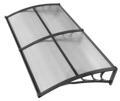 Produktbild von Awnings for Door Entrance, 38 x 78 in, Exterior Front Door Window Awnings with Drainage & ABS Bracket, Rain Snow Sun Protection, Overhang Polycarbonate Door Canopy for Porch Patio, Clear