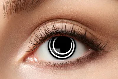 Produktbild von Kontaktlinsen Zoelibat Eyecatcher Black Spiral – 12 Monate modische Jahreslinsen